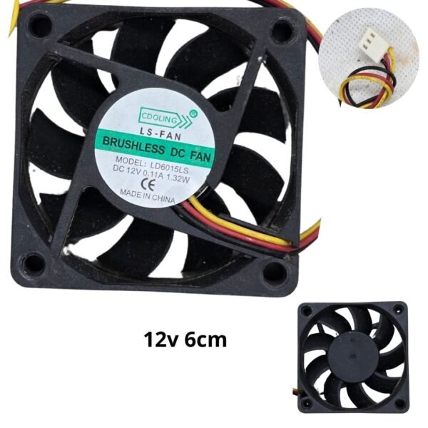 Ventilador para DIY y Electrónica 12V - 6cm /  60mm