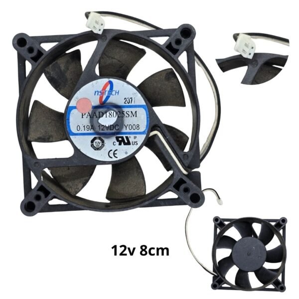 Ventilador para DIY y Electrónica 12V -  8cm /  80mm