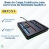 2 Base de Carga Cuádruple para Controles de Nintendo Switch 2