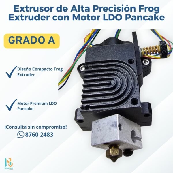 Extrusor de Alta Precisión Frog Extruder con Motor LDO Pancake