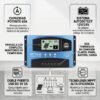 3 Controlador Regulador de Carga Solar 60A 12V/24V