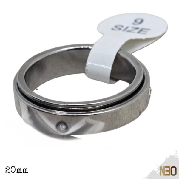 Anillo Giratorio Antiestrés - Acero Inoxidable Black & Steel 20mm