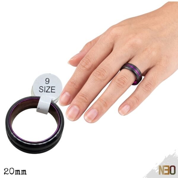 Anillo Giratorio Antiestrés - Acero Inoxidable Black & Steel 20mm