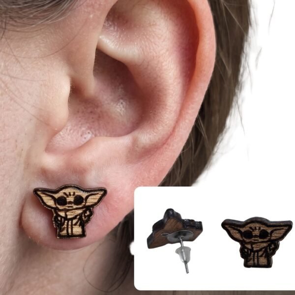 Aretes Star Wars - Madera Plywood y Resina Artesanal