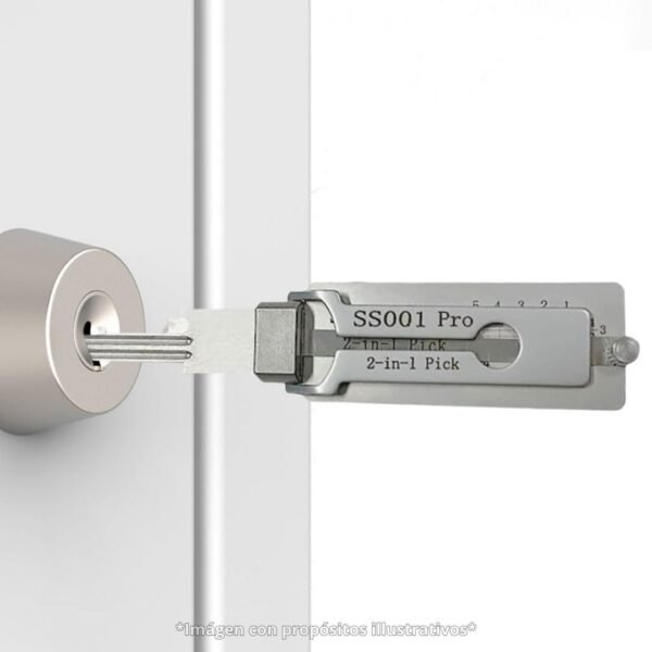3 Ganzúa y Decodificador Profesional Tipo Lishi 2 en 1 SC4 (Schlage 6 Pines)
