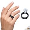 Anillo Giratorio Antiestrés - Acero Inoxidable Black & Steel 20mm