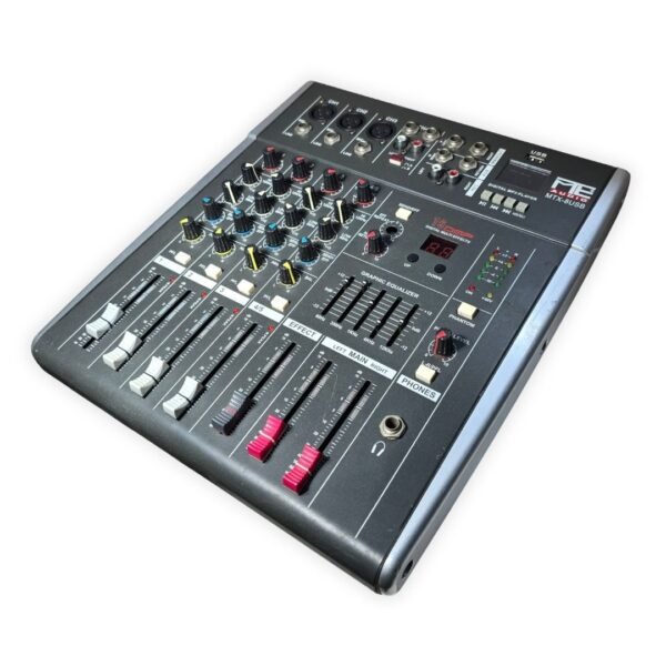 Consola Mezcladora de Audio ME Audio MTX-8USB con Efectos 16 DSP y Reproductor USB