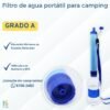 2 Filtro Purificador de Agua Portátil para Camping y Supervivencia (Pajilla Purificadora)