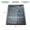Consola Mezcladora de Audio ME Audio MTX-8USB con Efectos 16 DSP y Reproductor USB