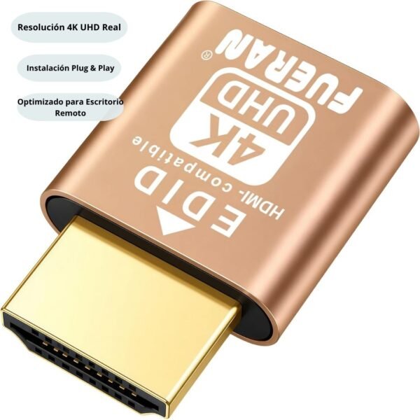 3 Adaptador HDMI EDID Dummy Plug 4K