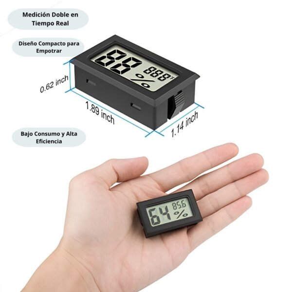 3 Mini Termómetro e Higrómetro Digital LCD