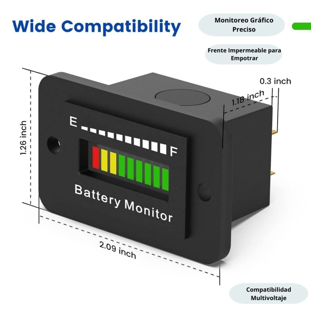 Medidor de capacidad de bateria LED