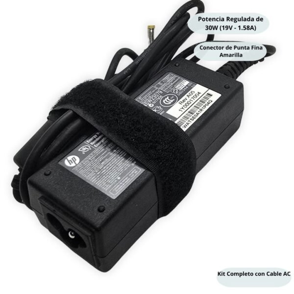 Cargador Original HP 30W 19V 1.58A para HP Mini y Compaq (PPP018L)