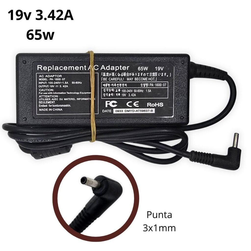 Cargador Acer 19V 3.42A