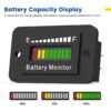 4 Medidor Indicador de Capacidad de Batería LED Universal (12V-72V)