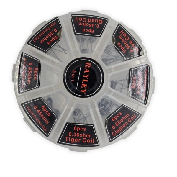 5 Kit de Resistencias Prefabricadas Rayley 8 en 1 (48 Piezas) para RDA / RTA / RDTA