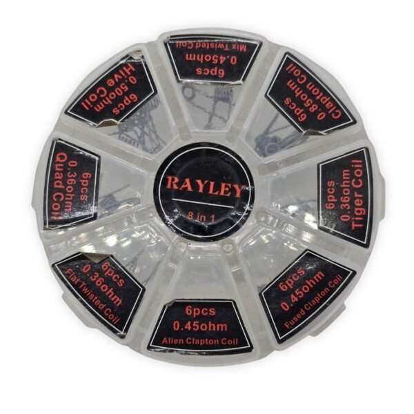 7 Kit de Resistencias Prefabricadas Rayley 8 en 1 (48 Piezas) para RDA / RTA / RDTA
