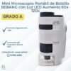 Mini Microscopio Portátil de Bolsillo BEBANG con Luz LED Aumento 60x-120x
