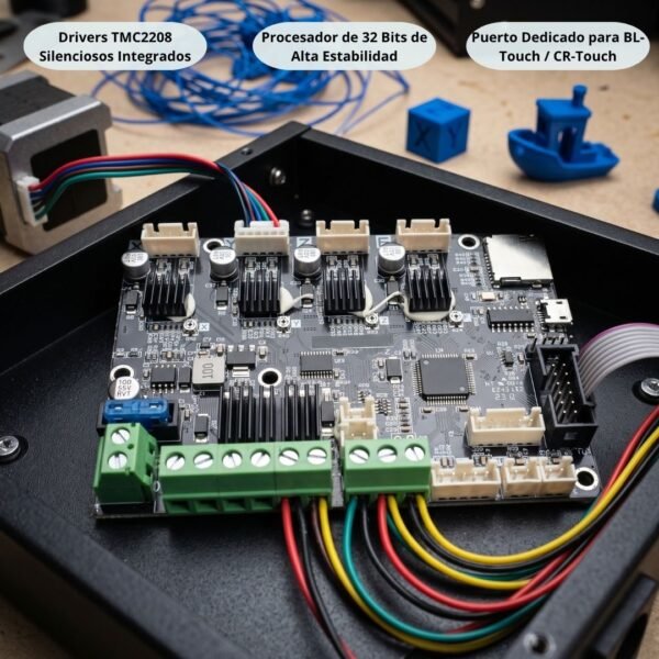 3 Tarjeta Madre Creality V4.2.2 Silenciosa 32-Bit Original