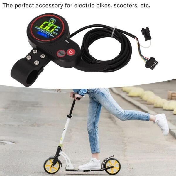 Pantalla Display LCD V889 con Acelerador de Gatillo para Scooter y Bicicleta Eléctrica