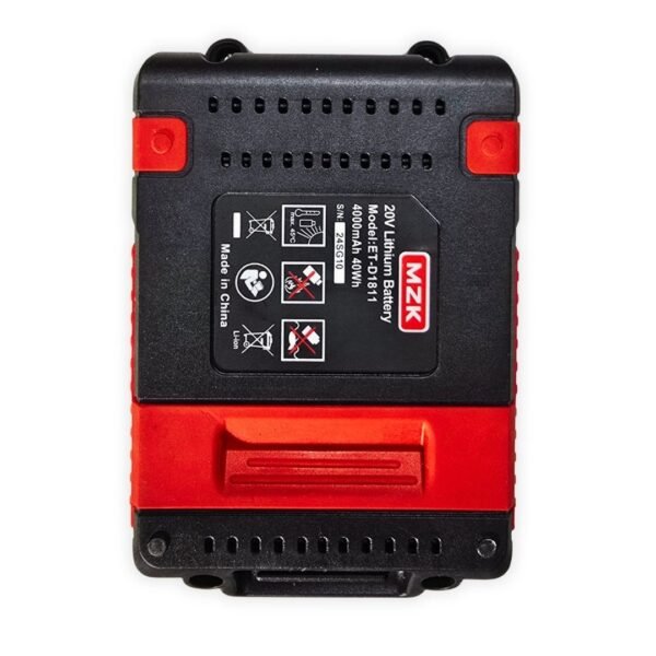 Batería de Litio 20V 4000mAh MZK ET-D1811 con Cargador Rápido 2.2A para Herramientas Inalámbricas