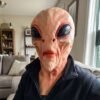 Máscara de Látex Alien Extraterrestre Realista para Adulto Halloween Disfraz