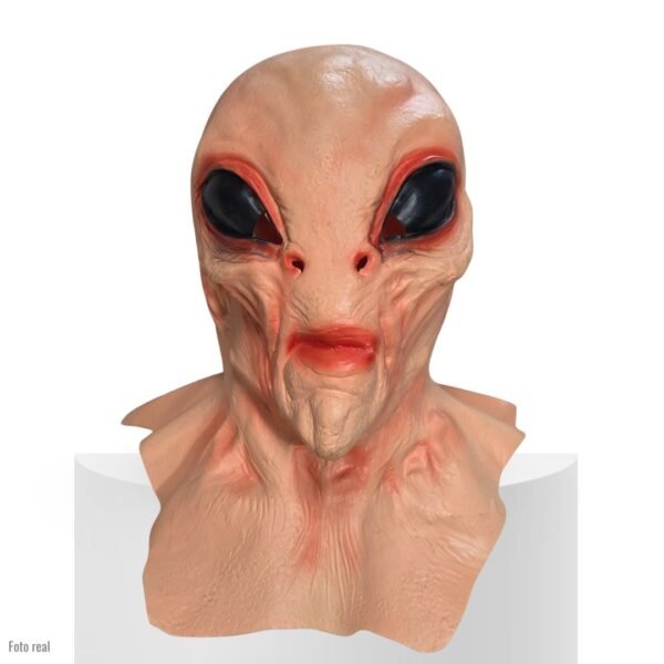 Máscara de Látex Alien Extraterrestre Realista para Adulto Halloween Disfraz