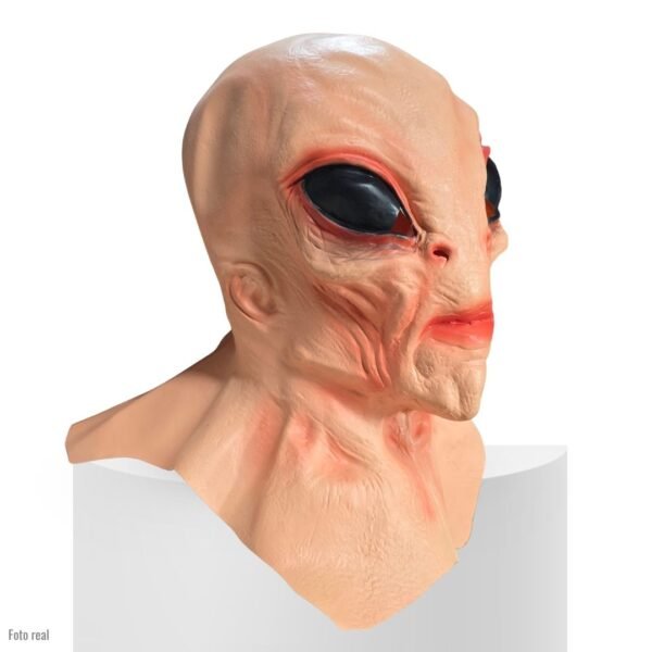 Máscara de Látex Alien Extraterrestre Realista para Adulto Halloween Disfraz