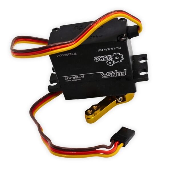 5 Servomotor Brushless Digital FUNSR-B35 35KG Alto Voltaje (HV 4.8V-8.4V) con Brazo CNC 25T