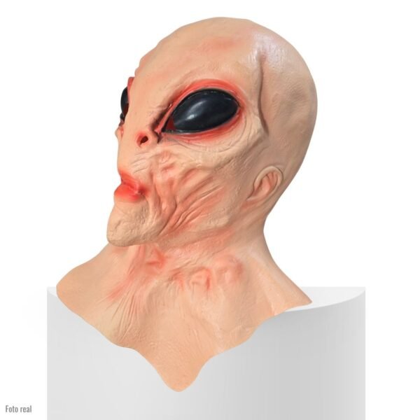 Máscara de Látex Alien Extraterrestre Realista para Adulto Halloween Disfraz